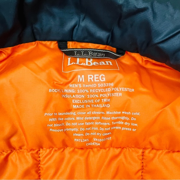 NWOT! L.L. Bean CarbonNavy PrimaLoft PackAway Vest Recycled Polyester Mens Reg M - Picture 5 of 11